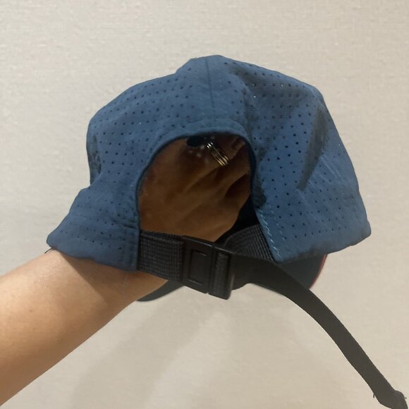 Peloton Cycling Running Gym Workout Hat Blue Adjustable Nylon Strapback - Picture 3 of 6